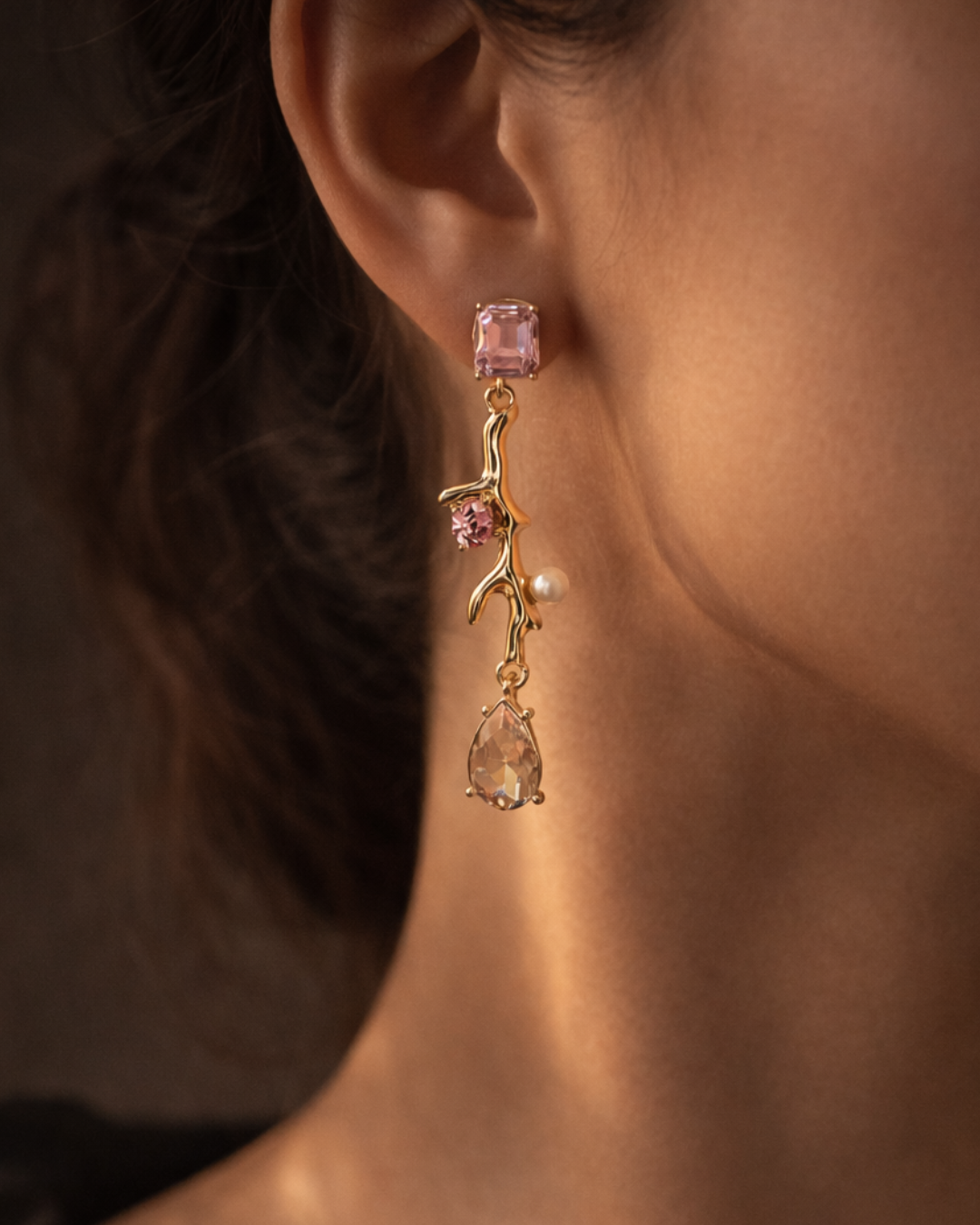 Rose Chandelier Earrings